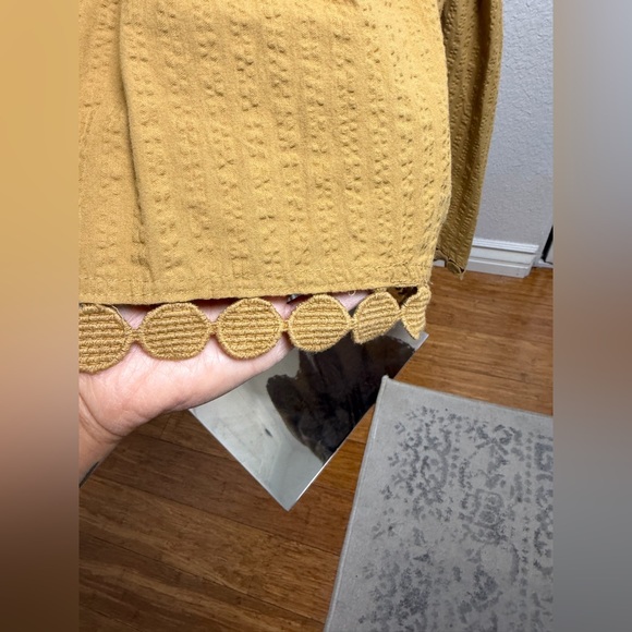 Anthropologie Maeve High-Low Strapless Gold Mustard Midi Dress XS - Picture 12 of 16